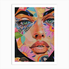 Colorful Face 1 Art Print