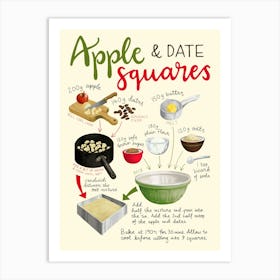 Apple & Date Squares 3 Art Print