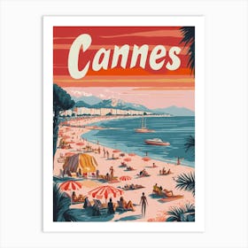 Aihrgdesign A Mid Century Modern Travel Poster For Cannes Sho 7cc850eb Aed8 4218 Abe3 F6b358442612 1 Art Print