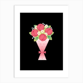 Bouquet Of Roses red Art Print