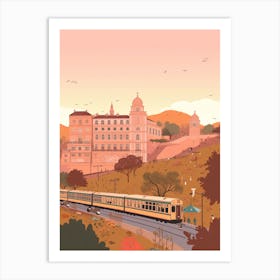 Pune India Travel Illustration 3 Art Print