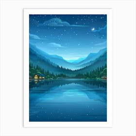 Night In The Mountains 2 Art Print