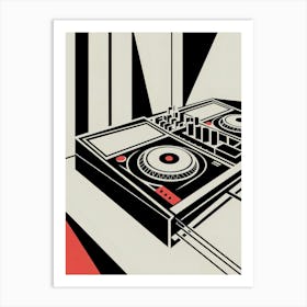 DJ Mixer - Bauhaus Style Art Print