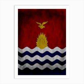 Kiribati Flag Texture Art Print