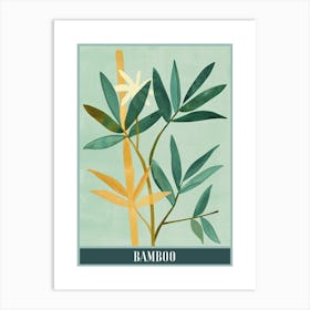 Bamboo Tree Flat Illustration 3 Poster Art Print