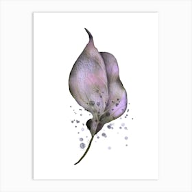 Whisper of Blush - Watercolor Leaf Art Print