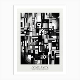 Complexity Abstract Black And White 3 Poster Art Print