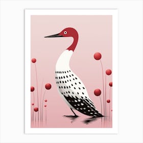 Minimalist Common Loon 2 Illustration Art Print