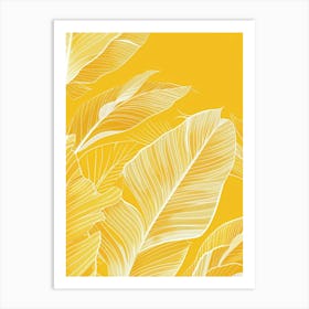 Banana Leaves Background Art Print