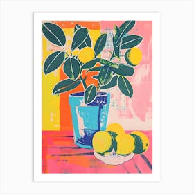 Lemons In A Pot Art Print