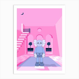 Kaws swimming pool Art Print