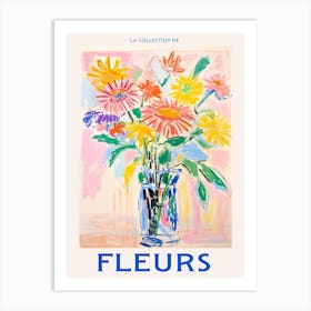 French Flower Poster Sunflower Art Print
