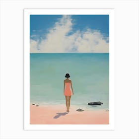 Girl On The Beach 1 Art Print