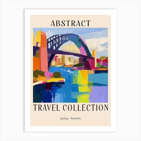 Abstract Travel Collection Poster Sydney Australia 9 Art Print