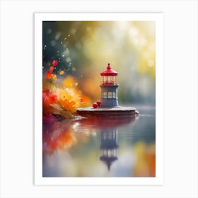 Autumn Lighthouse Art Print