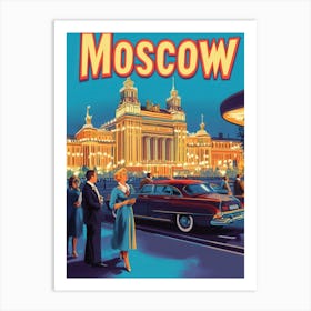 Aihrgdesign A Retro Travel Poster For Moscow Featuring The Bo 48b306f3 Cab0 47fc B4d3 8e98557300b9 3 Art Print