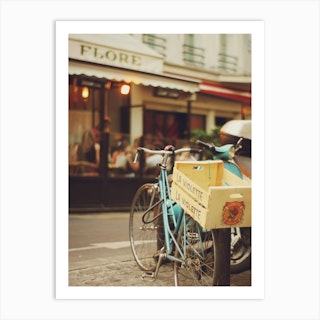 French Bicycle In Paris Art Print