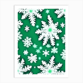 Stellar Dendrites, Snowflakes, Kids Illustration 5 Art Print