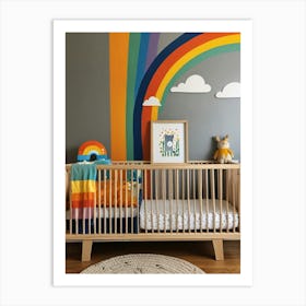 Rainbow Nursery Art Print