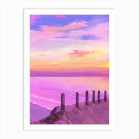 Sunset At The Beach Art Print