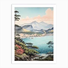 Sado Island In Niigata, Ukiyo E Drawing 4 Art Print