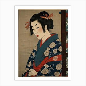 Geisha Woman Art Print