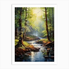 Stream In The Woods 2 Art Print