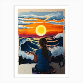 Sunset At The Beach Poster