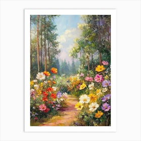 Path Of Flowers Art Print