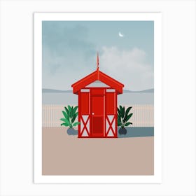 Red House In Mint Art Print