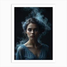 Smokey Girl Art Print