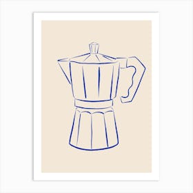 Espresso Moka Pot - Royal Blue Art Print