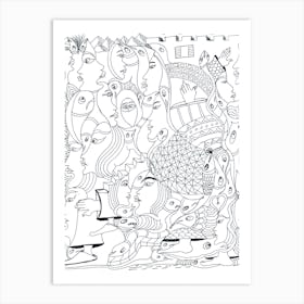 Hand made drawing. Hand drawn artwork. Art Print