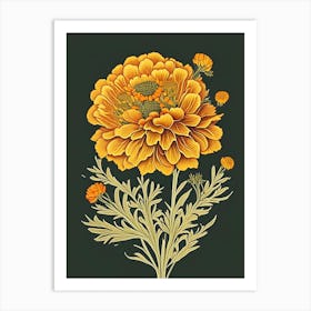 Desert Marigold Wildflower Vintage Botanical 1 Art Print