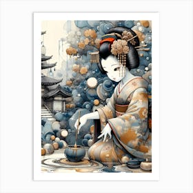 Creativel Geisha Illustration 146 Art Print