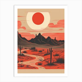 Red Desert Sun 2 Art Print