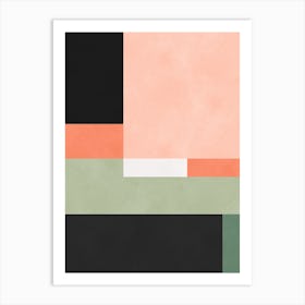 Geometry and boho colors 1 Art Print