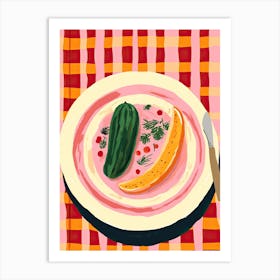 A Plate Of Pumpkins, Autumn Food Illustration Top View 22 Art Print