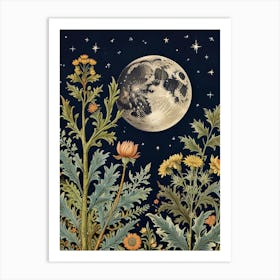 Nature And Moon Style William Morris 9 Art Print