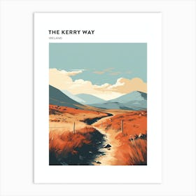 The Kerry Way Ireland 4 Hiking Trail Landscape Poster Art Print