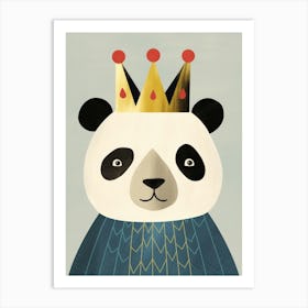 Little Panda 1 Wearing A Crown Art Print