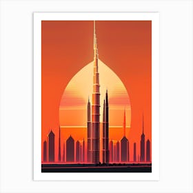 The Burj Khalifa, Dubai Sunset 2 Art Print