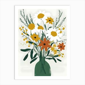 Daisies In A Vase 5 Art Print