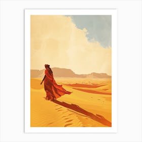 Woman In The Desert Art Print