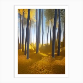 Yellow Forest 10 Art Print