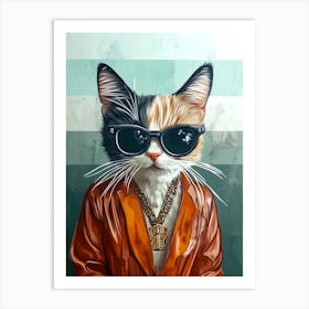 Cat In Sunglasses 3 Art Print