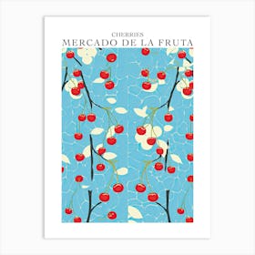 Mercado De La Fruta Cherries Illustration 1 Poster Art Print