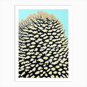 Acropora Tenella Iiii Linocut Art Print