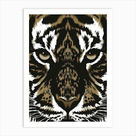 Tiger Face Vector Art Print