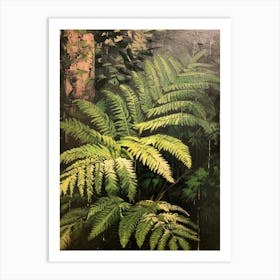 Japanese Painted Fern Painting 3 Art Print